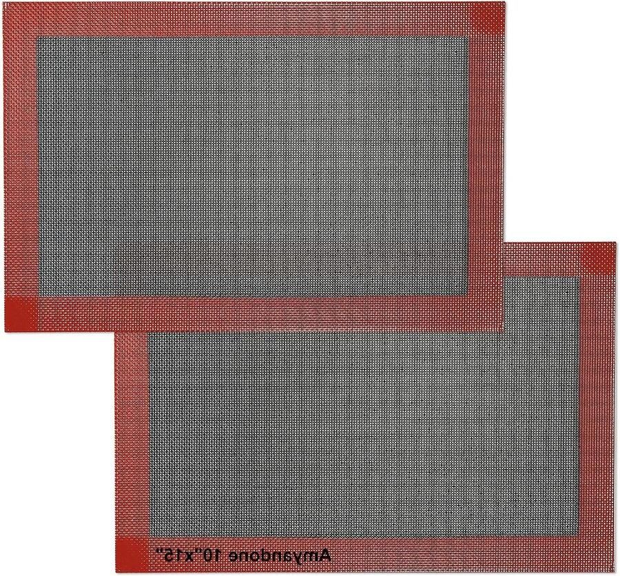 Geperforeerde Bakmat Siliconen Bakplaat Koekjes Bakken Microgeperforeerd Mesh 25x38 cm Grijs