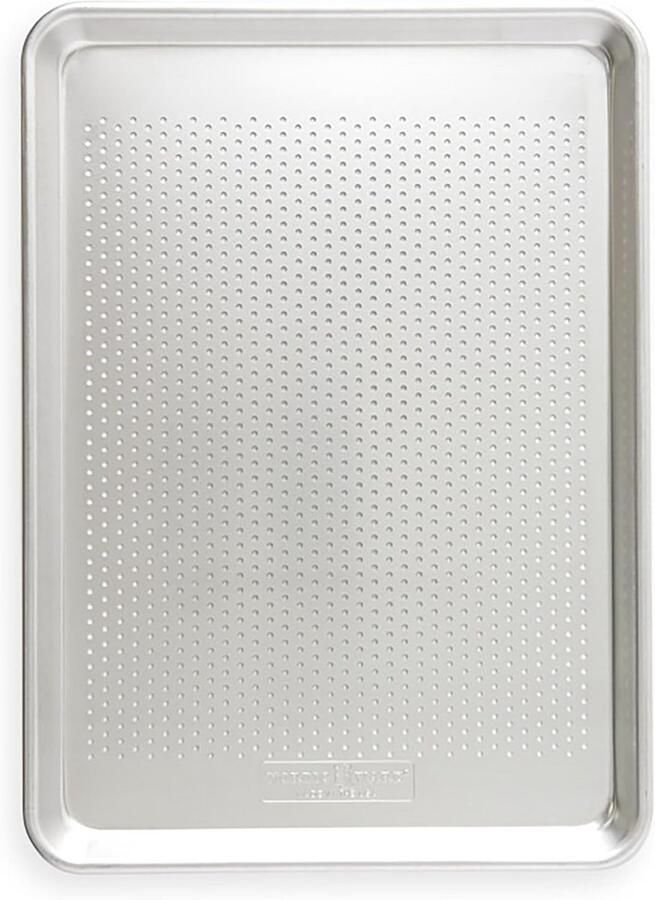 Geperforeerde Bakplaat Half Sheet Gelijkmatig Bakken Superieure Warmtegeleiding 45.5 x 32.8 cm Zilver