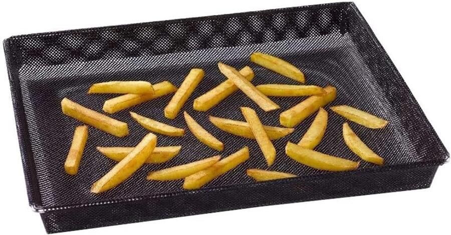 Geperforeerde Bakplaat voor Oven Grillplaat en Ovenschaal voor Friet en Vlees (28x35x4 cm)