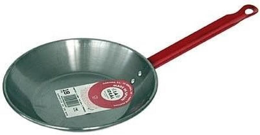 Gepolijste braadpan Met handvat Maaltijden bereiden Ondiepe vorm 12 stuks Zilver