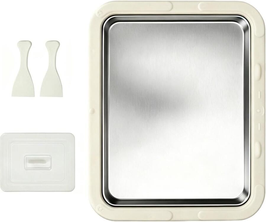 Gerolde IJsjesmachine IJsmaker Kinderen Desserts Maken Handmatige Bediening 22.5x17.5cm Wit