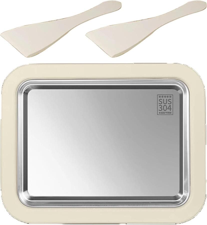 Gerolde ijsmachine Dessert maker Zelf ijs maken Geen stroom nodig Verschillende maten Wit