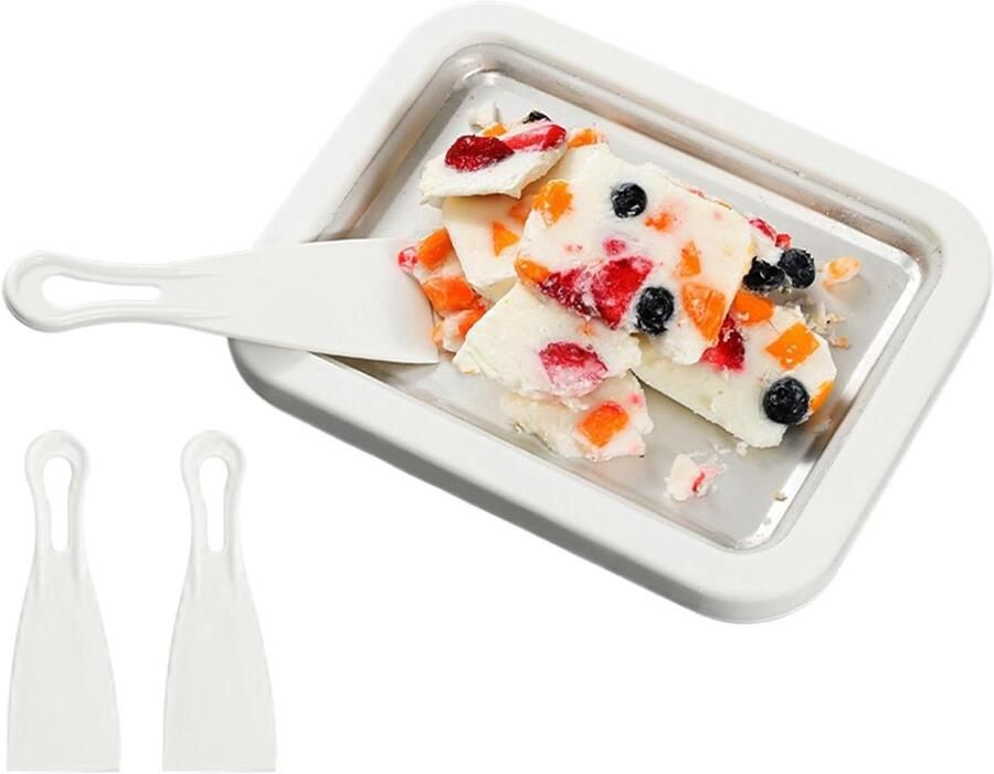 Gerolde ijsmachine Dessertmaker Yoghurt Thuis desserts maken Handmatige schraapfunctie 226 x 175 cm Wit
