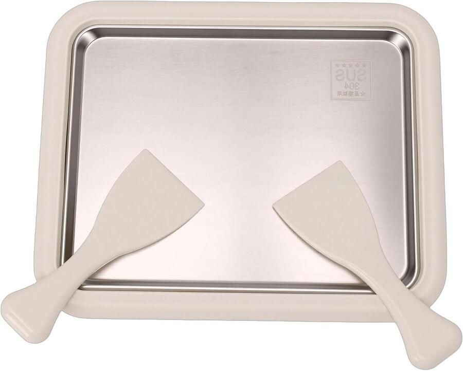 Gerolde Ijsmachine IJspannenkoek Maker Desserts Maken Snel Invriezend 41.8 oz Beige
