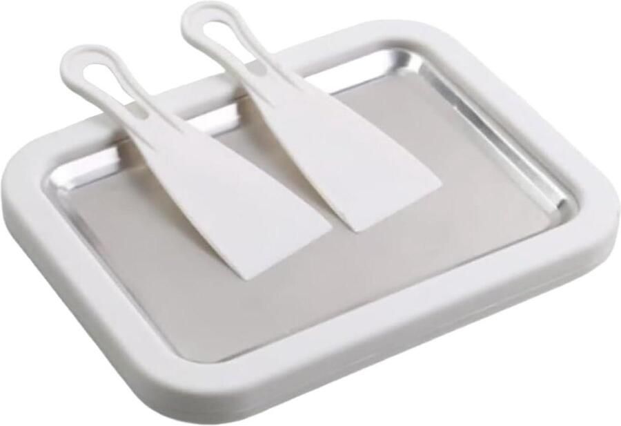 IJsmaker Rolmachine Dessert Maker Bevroren Dessert Machine Thuis Desserts Maken Snel Spoelen Reiniging Niet gespecificeerd Wit