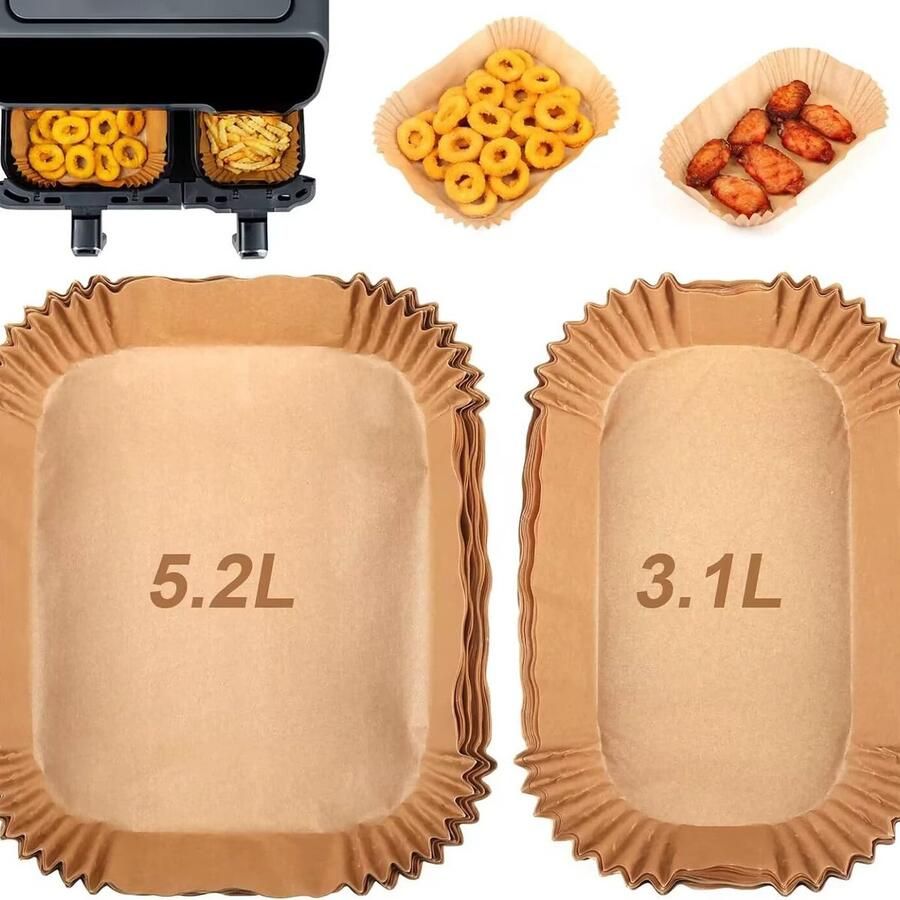 Geschikt voor Air Fryer Liners Luchtbakken accessoires 5.2L80 stuks + 3.1L80 stuks