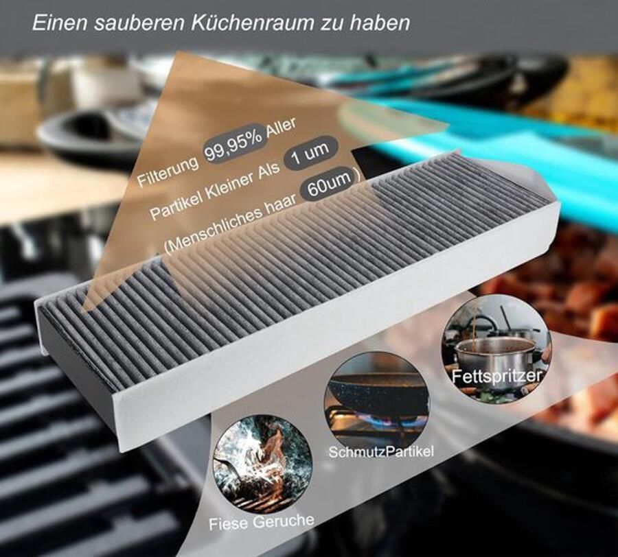Geschikt voor Bora Pure Puakf Puru Puxu kookplaat pompmachine actieve koolfilter filter 2 stuks
