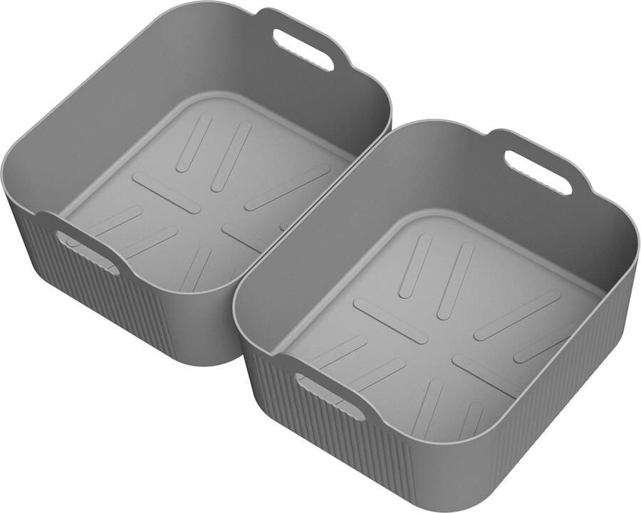 Geschikt voor COSORI 5L+5L Siliconen bakplaat airfryer dubbele parketpan accessoires- grijs
