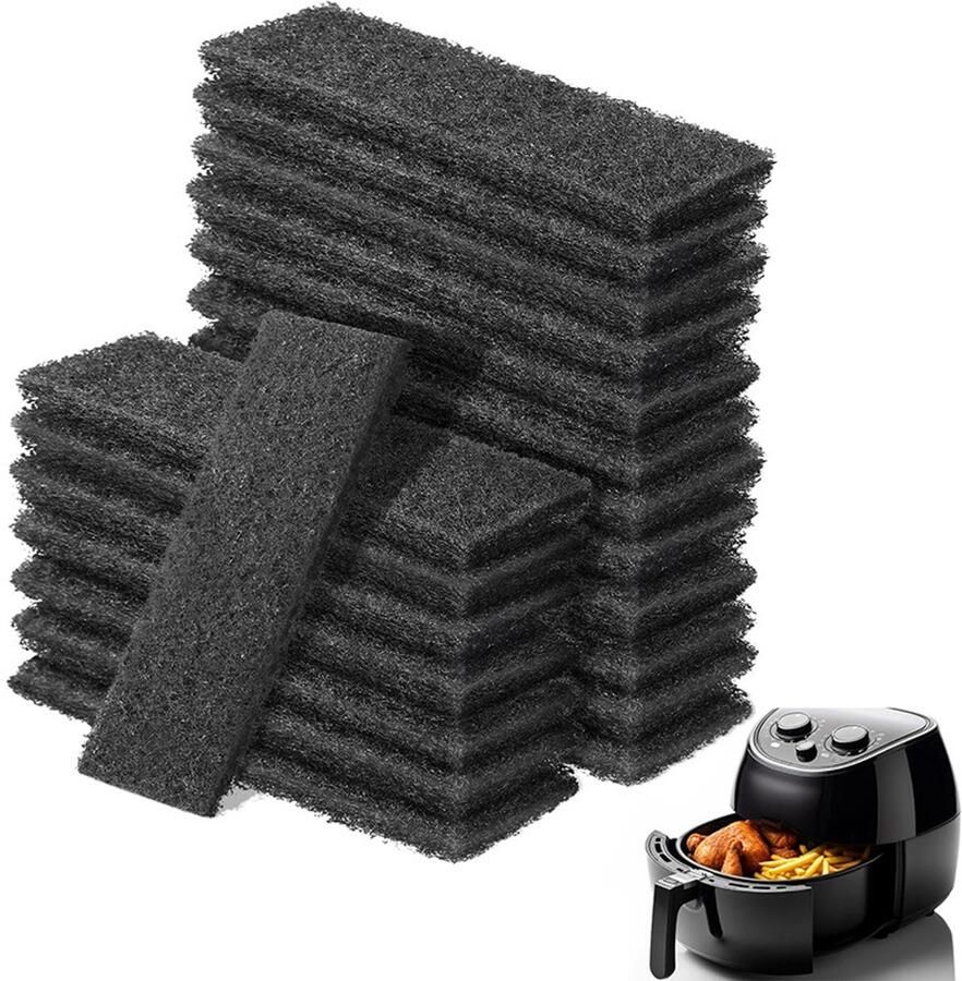 Geschikt voor de Instant Vortex 6QT Airfryer – Vervangend geurfilter (katoen) – 20-pack（zwart）