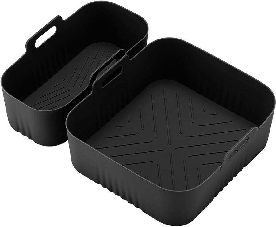 Geschikt voor NA350 Airfryer siliconen bakplaat vierkant airfryer accessoires- zwart