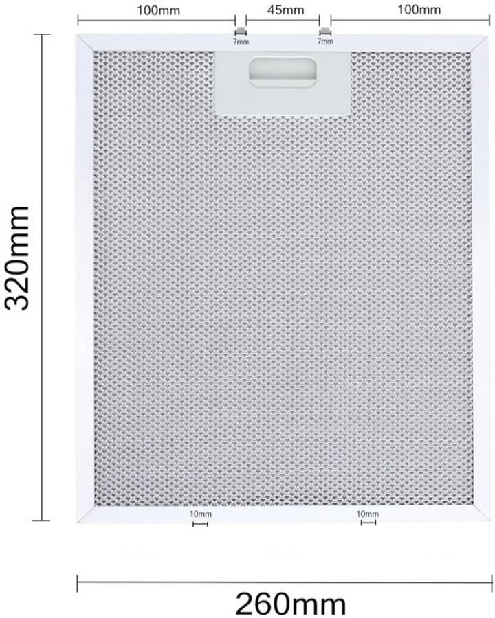 Geschikt voor Whirlpool Ikea Jenn Air W10169961A afzuigkap filter afzuigkapfilter ventilatiefilter vervangingsset van 2 stuks afzuigkapfilter 320X260