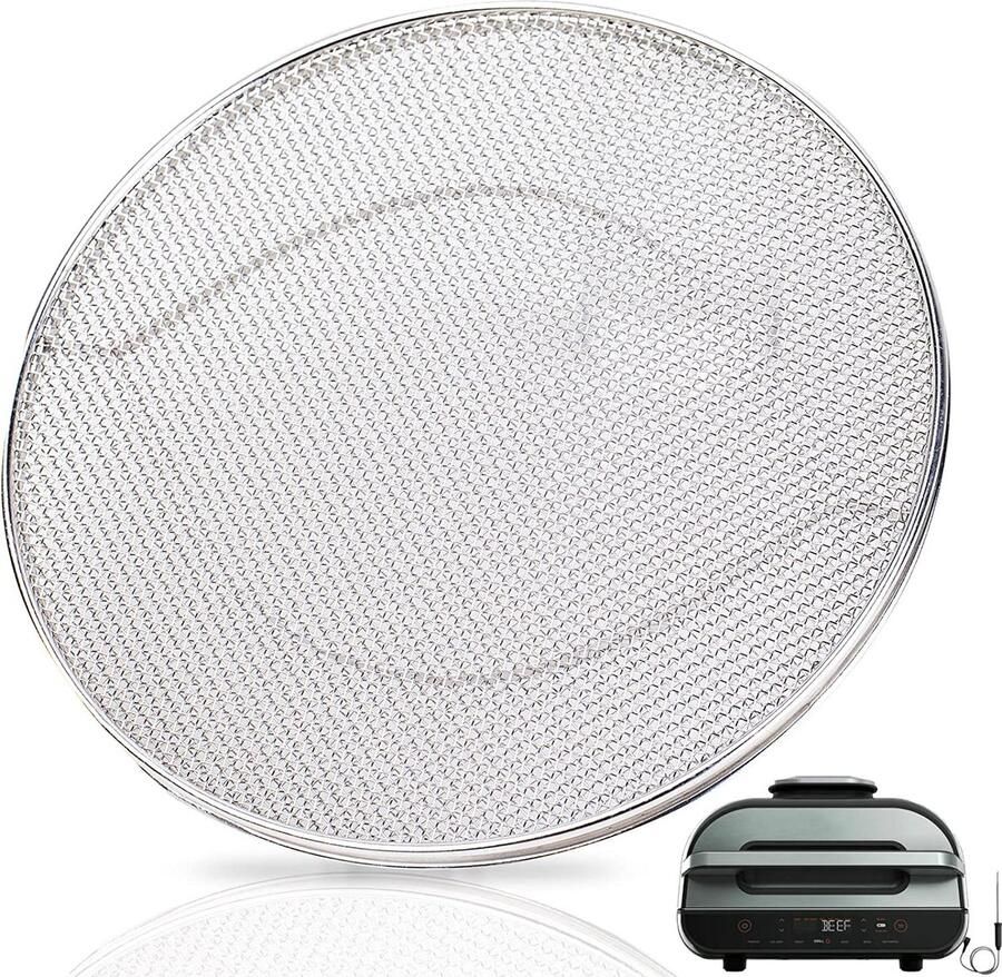 Geschikt voorNinja Foodi FG551 RVS Spatscherm Fijnmazig Spatscherm voor Ninja Smart XL 6-in-1 Indoor Grill Accessoire