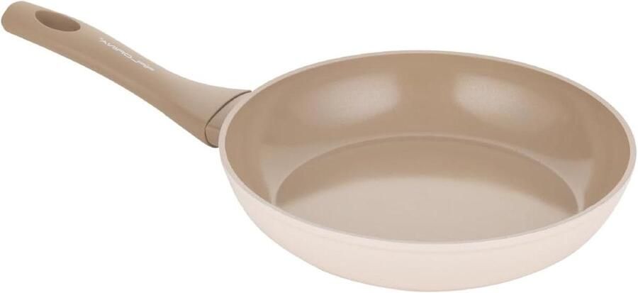Gesmede aluminium koekenpan Dagelijks koken Krasbestendige keramische coating 22 cm Mokka