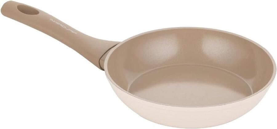 Gesmede aluminium koekenpan Keukenpan anti-aanbak Dagelijks koken Krasbestendige keramische coating 18 cm Mokka