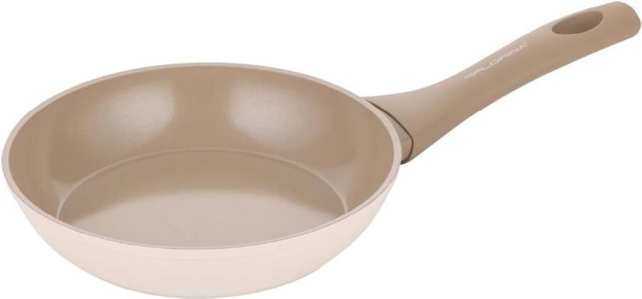 Gesmede Aluminium Koekenpan Mokka Dagelijks Koken Krasbestendige Keramische Coating 16 cm Diameter Zwart