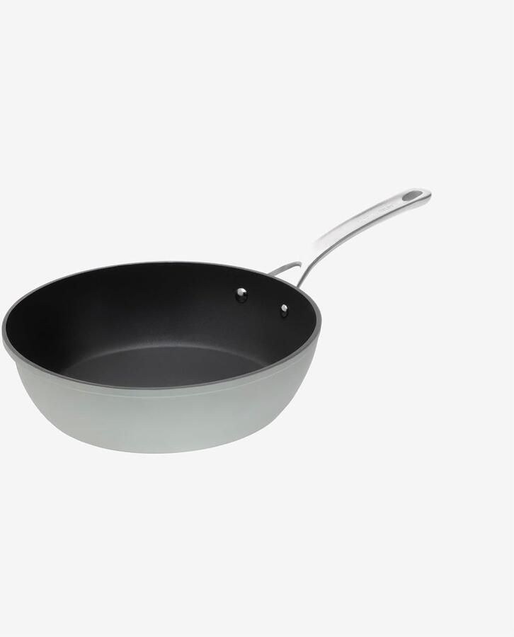 Gesmede Aluminium Wok Roerbakpan Veelzijdig Koken PFOA-vrije Antiaanbaklaag 30 cm Groen