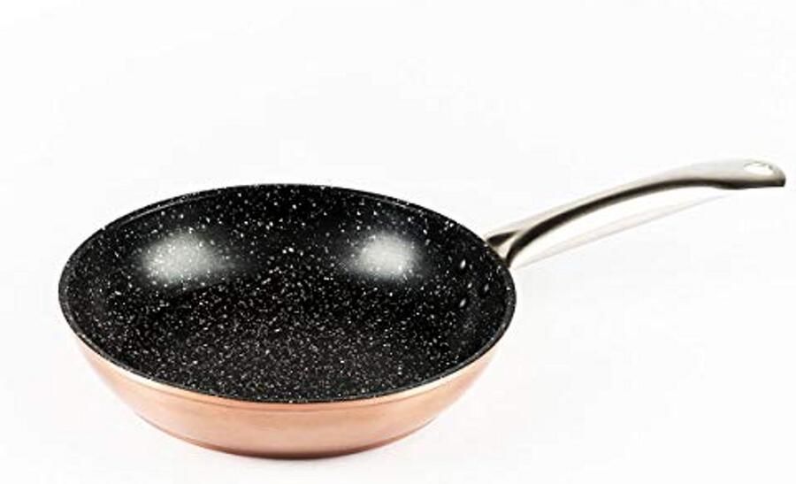 Gesmeed Aluminium Braadpan Koekenpan Lekker Koken Whitford Xylan Antiaanbaklaag 24 Centimeter Zwart