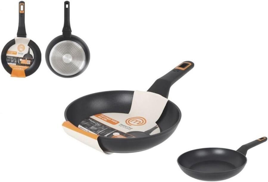Gesmeed aluminium koekenpan 20 cm met keramische anti-aanbaklaag geschikt voor gas elektrisch keramische kookplaten en inductie