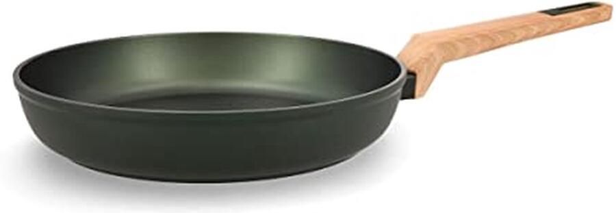 Gesmeed Aluminium Koekenpan met Antiaanbaklaag Dagelijks Koken Volledige Inductie Bodem 26 cm Diameter Zwart
