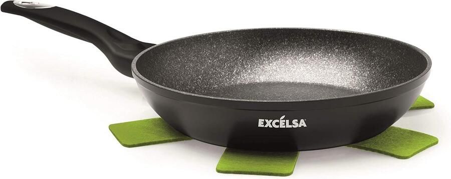 Gesmeed aluminium pan 1 handvat thermische indicator 3 5 mm antiaanbaklaag