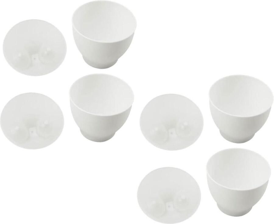 Gestoomde Kopjes Magnetron Kopjes Ontbijt Maken Gezond en Snel 9.5X6.5X6.5CM Wit