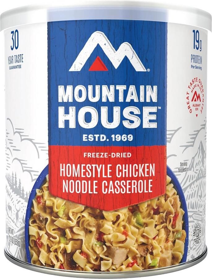 Gevriesdroogde Kip Noodle Casserole voor Noodrantsoenen en Kamperen