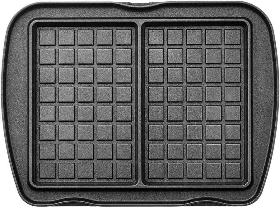 Gevuld Wafelijzer Platen Wafelplaten Set Zoete Wafels Maken Verwisselbare Platen 25.3 x 18.8 cm Zwart