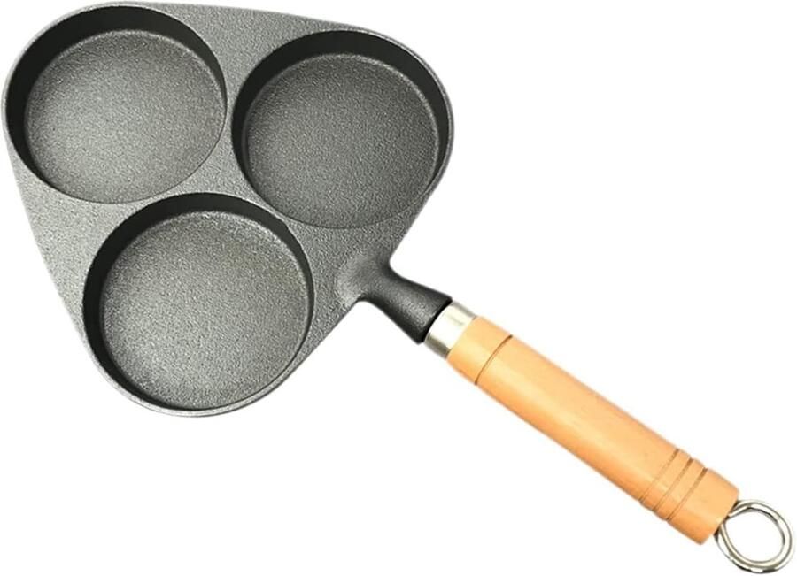 Gevulde pannenkoekenpan Ontbijtkoekenpan Eierkoekenpan Ontbijt Maken Niet-klevende Coating 375 x 20 cm Zwart