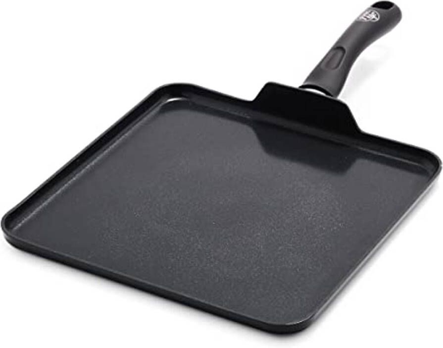 Gezonde Keramische Anti-aanbak 28cm Vierkante Grillpan PFAS-vrij Vaatwasmachinebestendig