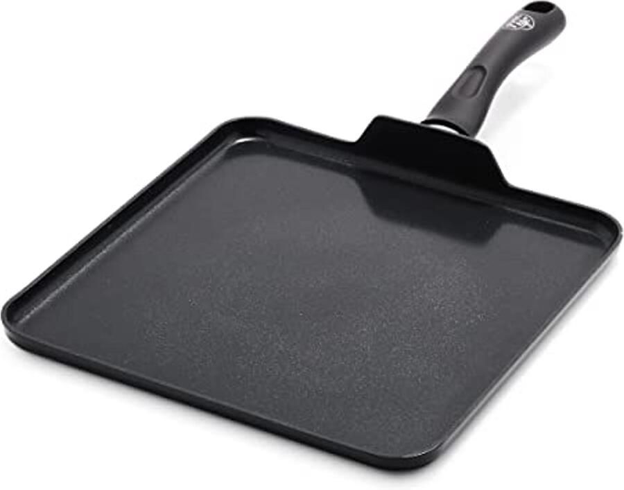 Gezonde Keramische Anti-aanbak 28cm Vierkante Grillpan PFAS-vrij Vaatwasmachinebestendig