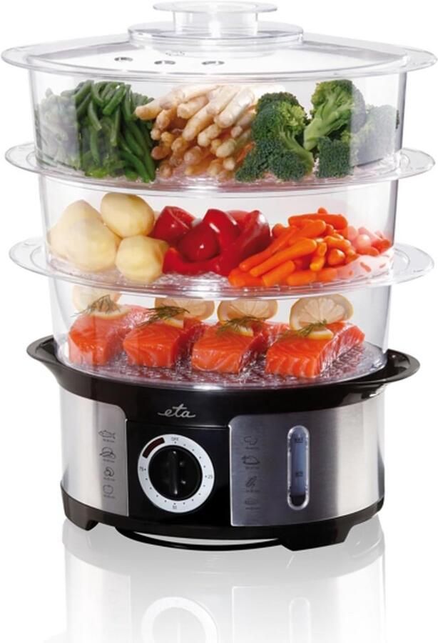 Gezonde Stoomkoker met 3 Manden en Timerfunctie