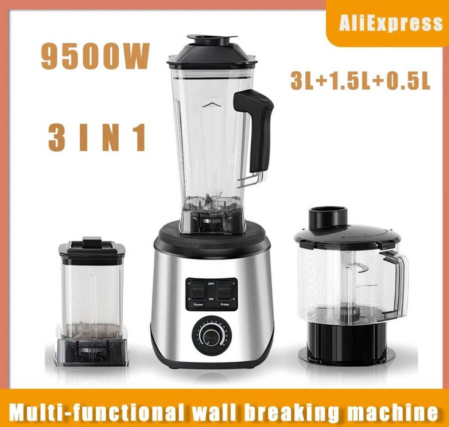 Ghani Winkeltje 3-In-1 Multifunctionele Keukenmachine 9500W Draagbare Juicer Blender Smoothie Mixer Droge Molen - Foto 2