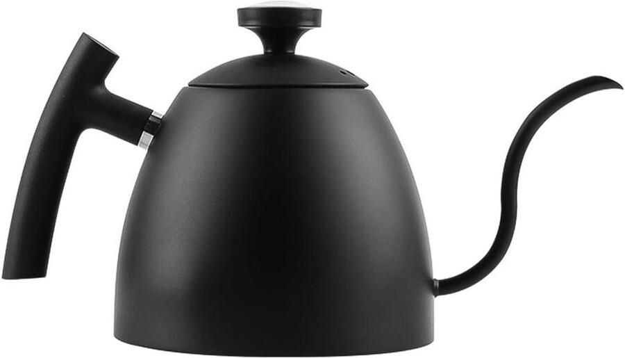 Giet over ketel Zwanenhals waterkoker Koffie en thee zetten Met ingebouwde thermometer 1500 ml Zwart