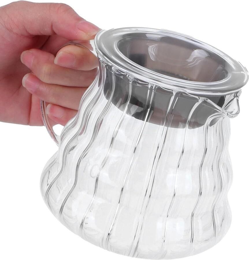 Giet over Koffiezetapparaat Koffieketel Glas Koffie Zetten Anti-verbrandingshandgreep 300 ml Transparant