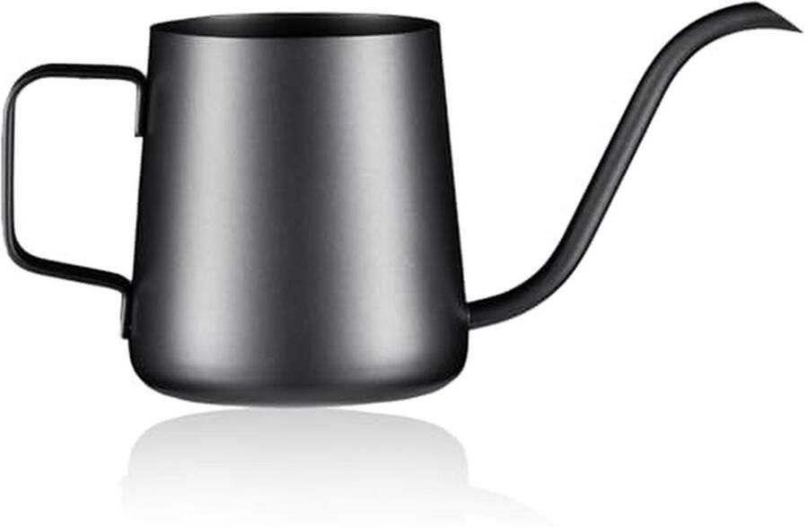 Giet over waterkoker Koffie theepot Koffie thee zetten Nauwkeurige zwanenhals tuit 350 ml inhoud Zilver