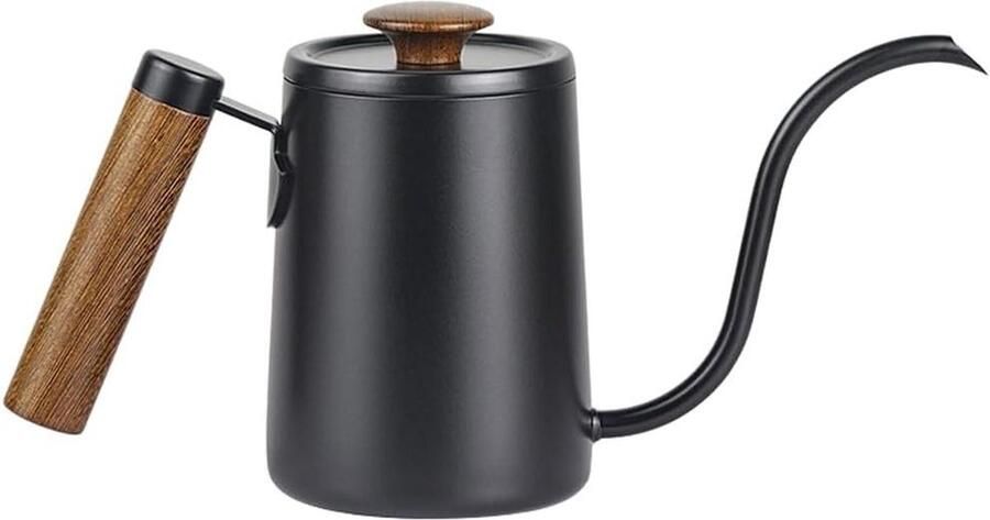 Giet Over Waterkoker Koffieketel Precisie Nauwkeurig Koffie Zetten Smalle Tuit 6.5mm 535 Gram Zwart