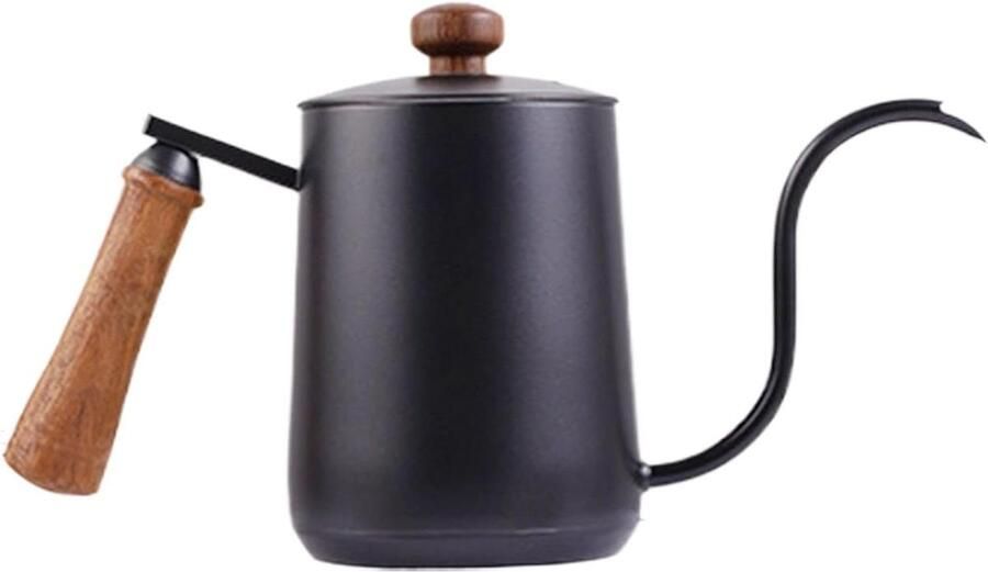Giet over waterkoker Koffieketel Smalle uitloop Koffie zetten Nauwkeurige gietregeling 600ml Roestvrij staal