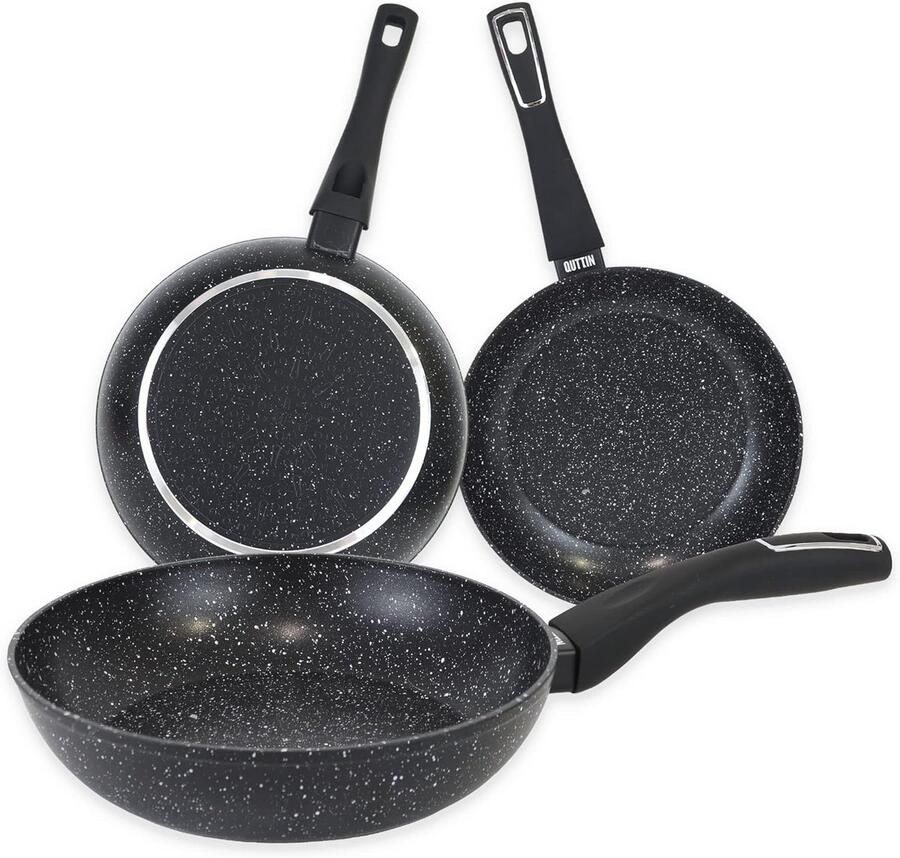Gietaluminium Braadpan met Anti-Aanbaklaag en Glazen Deksel Geschikt voor Alle Warmtebronnen Inclusief Inductie 30 cm