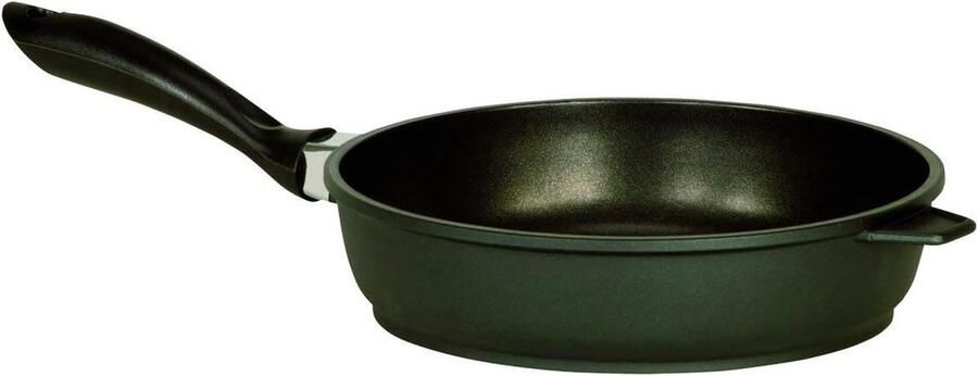 Gietaluminium Pan Diepe Koekenpan Gezond Koken Duurzame Antiaanbaklaag 24 cm Antraciet