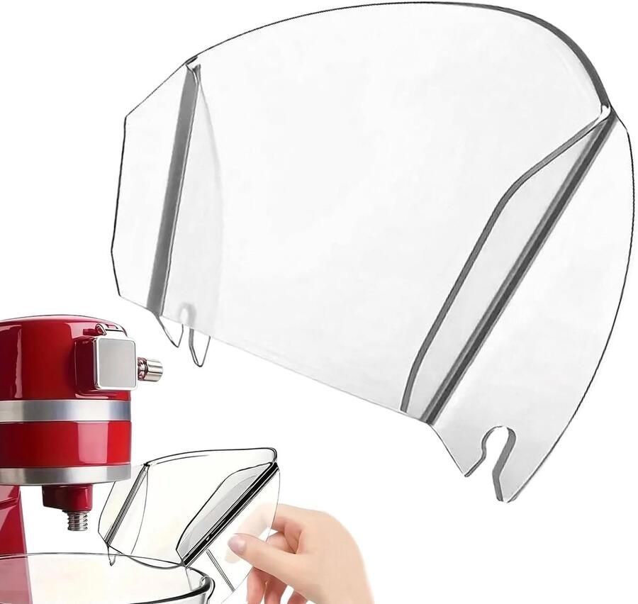 Gietdeksel Mengkom Spatbescherming Mixer Schoon Maken Precisie Gietgroef 19 cm Transparant