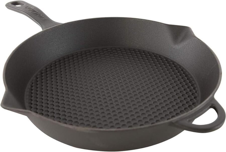 Gietijzer Grillpan Koekenpan Lekker Koken Ovenbestendig 28 cm Zwart