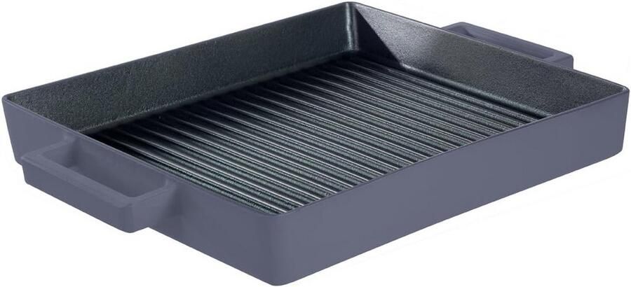 Gietijzer Grillpan Rechthoekig 26x26 cm Stevige Koekenpan voor Grillen