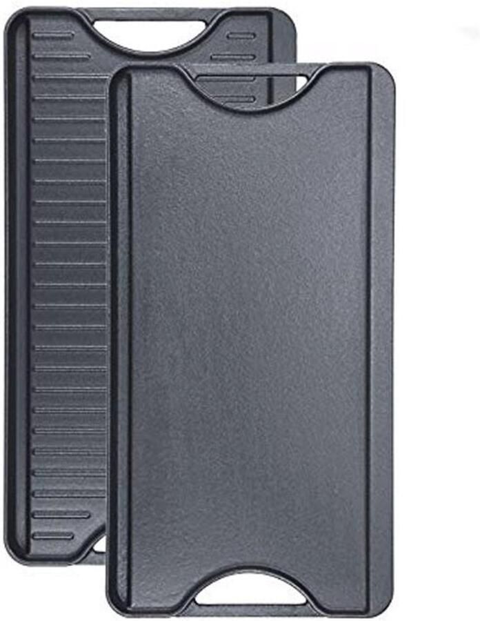 Gietijzeren 2-in-1 grillplaat voor gasfornuis Omkeerbare grill en grillpan 50 8 cm x 26 5 cm