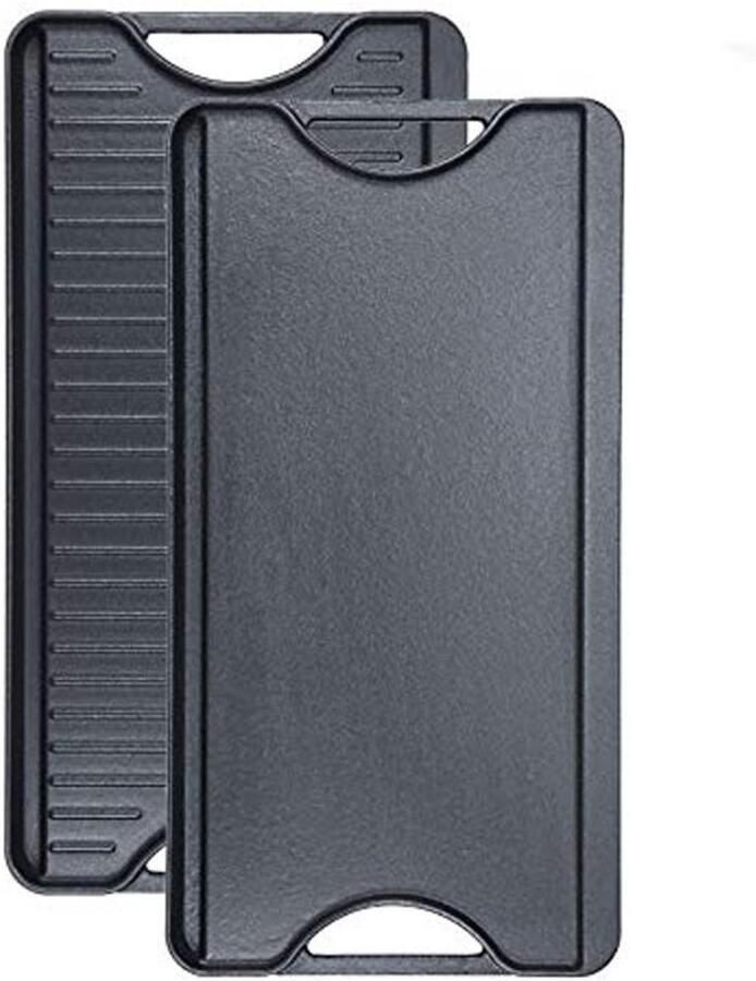 Gietijzeren 2-in-1-grillplaat voor gasfornuis Omkeerbare grill en grillpan van 50 8 cm x 26 5 cm
