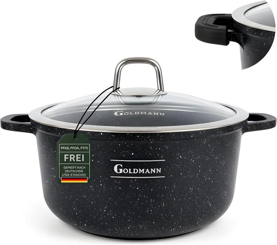 Gietijzeren Aluminium Kookpan met Keramische Antiaanbaklaag voor Inductie 4 5L