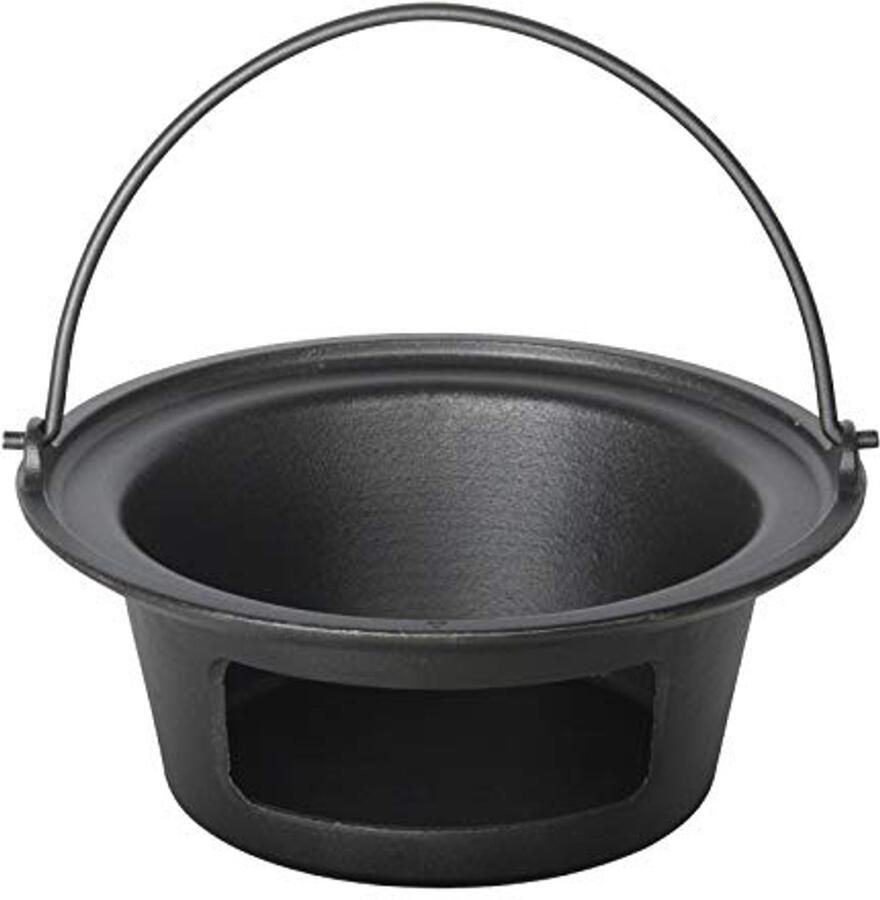 Gietijzeren As Kan met Handvat voor Houtskool en Kamado Grills Groen