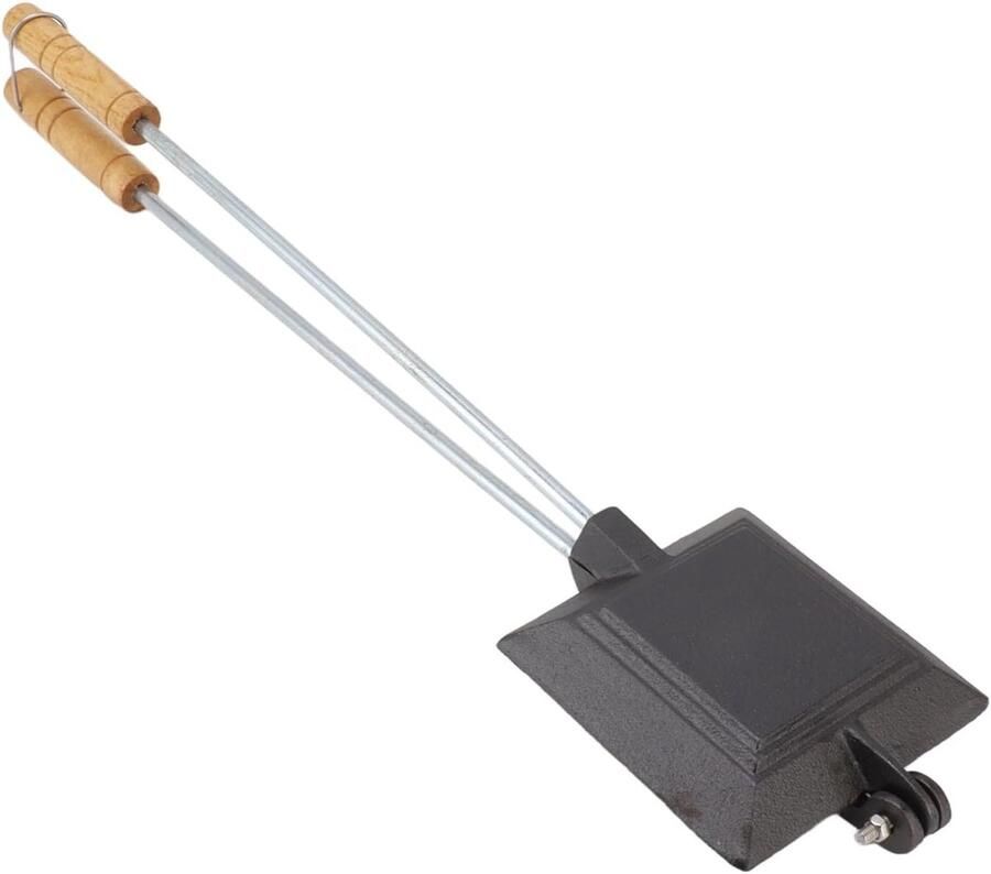 Gietijzeren Bakpan Koekenpan Olievrij Koken Gelijkmatige Verwarming 53x11cm Zwart