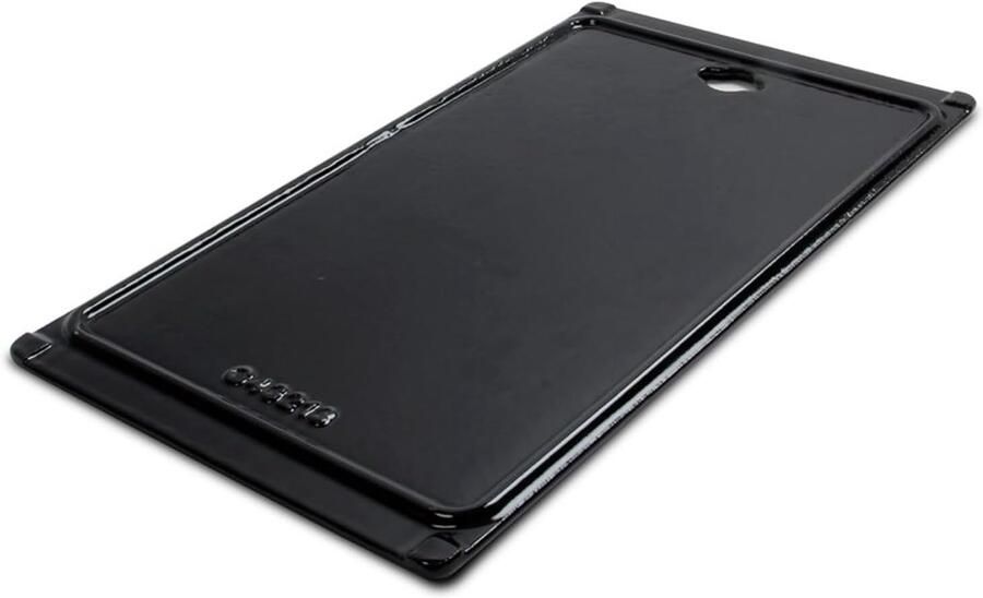 Gietijzeren Bakplaat Barbecue Accessoire Buiten Koken Geëmailleerde Afwerking Rechthoekig Zwart