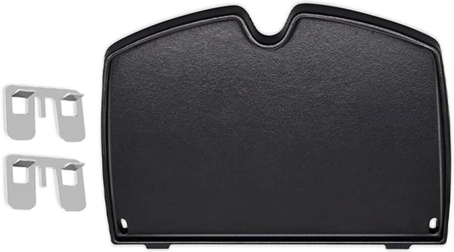 Gietijzeren bakplaat BBQ grillplaat Buiten koken Gelijkmatige warmte 32x22 cm Zwart