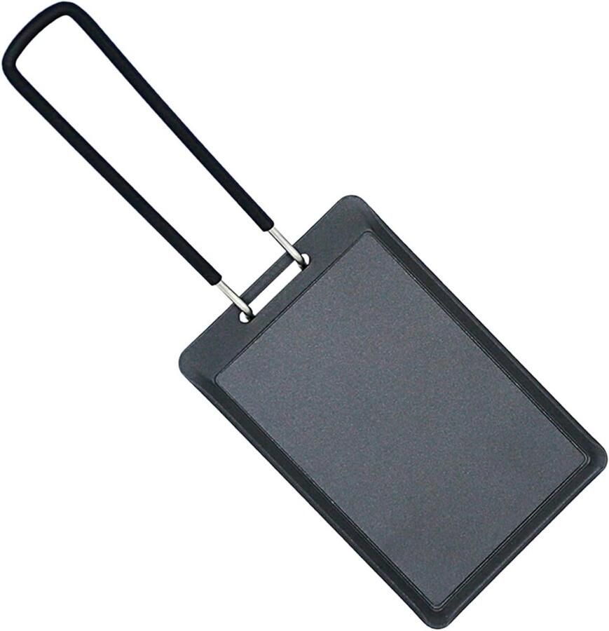 Gietijzeren Bakplaat Grillplaat Kookgerei Buiten Koken Antiaanbaklaag 23 cm Zwart